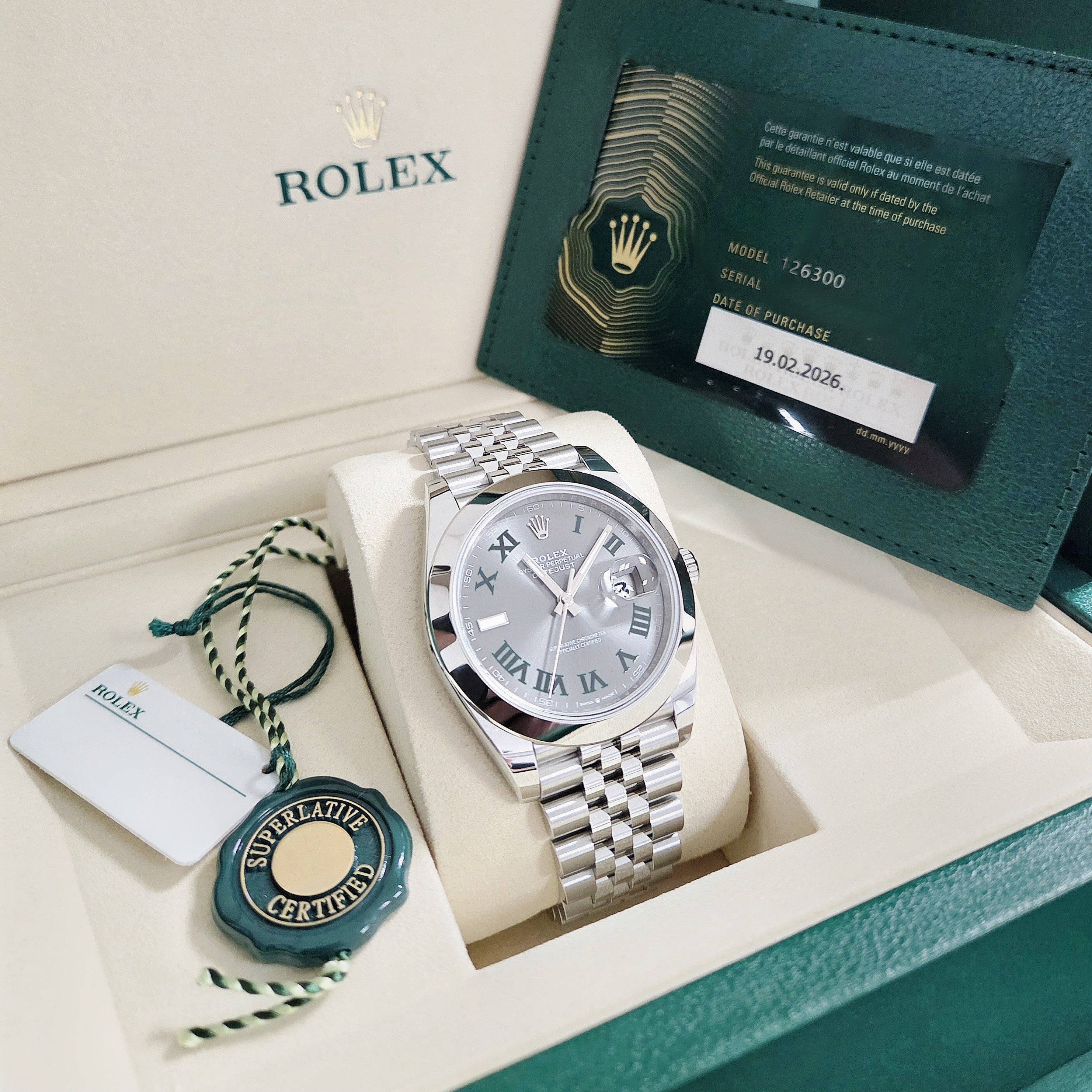 Rolex Datejust 126300 Wimbledon Jubilee Stainless Steel