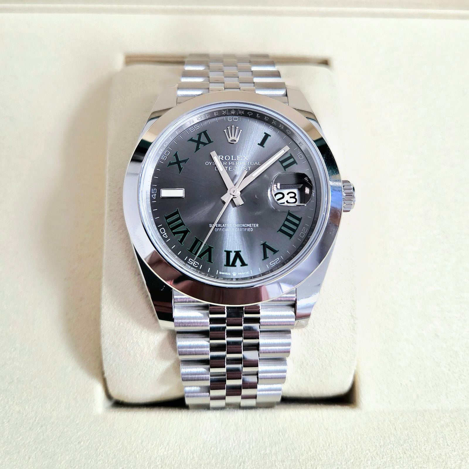 Rolex Datejust 126300 Wimbledon Jubilee Stainless Steel