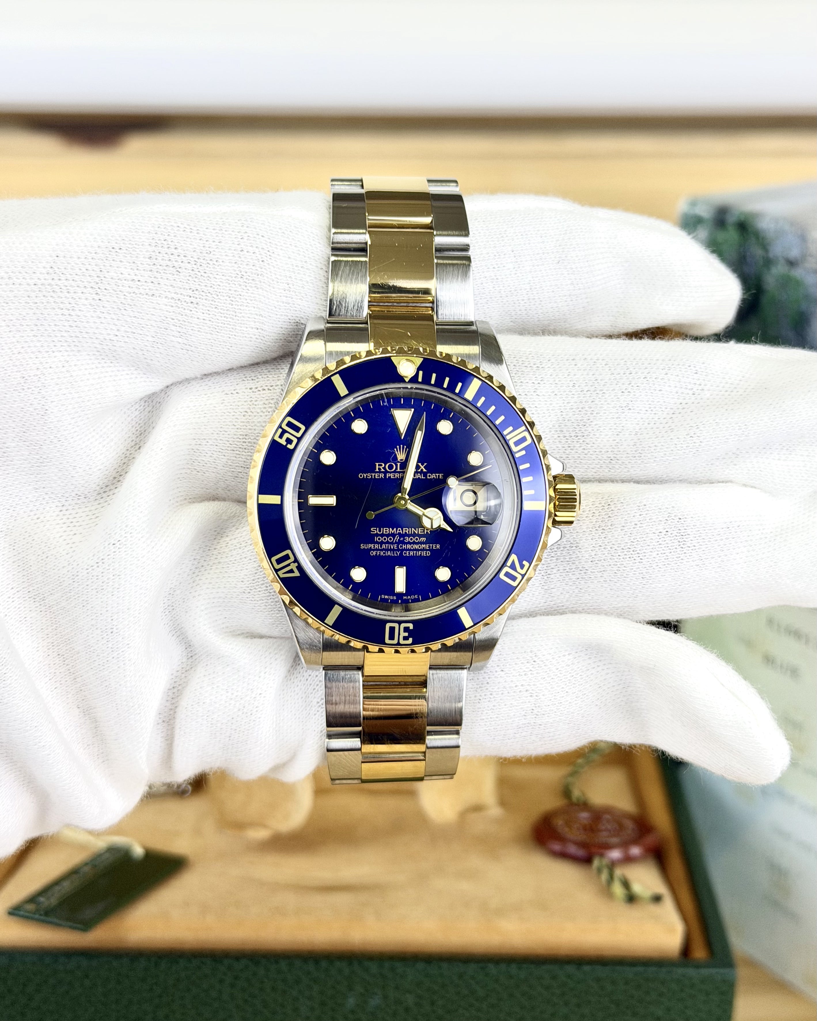 Rolex Submariner 16613 Bluesy Two Tone Stainless Steel & 18K Yellow Gold