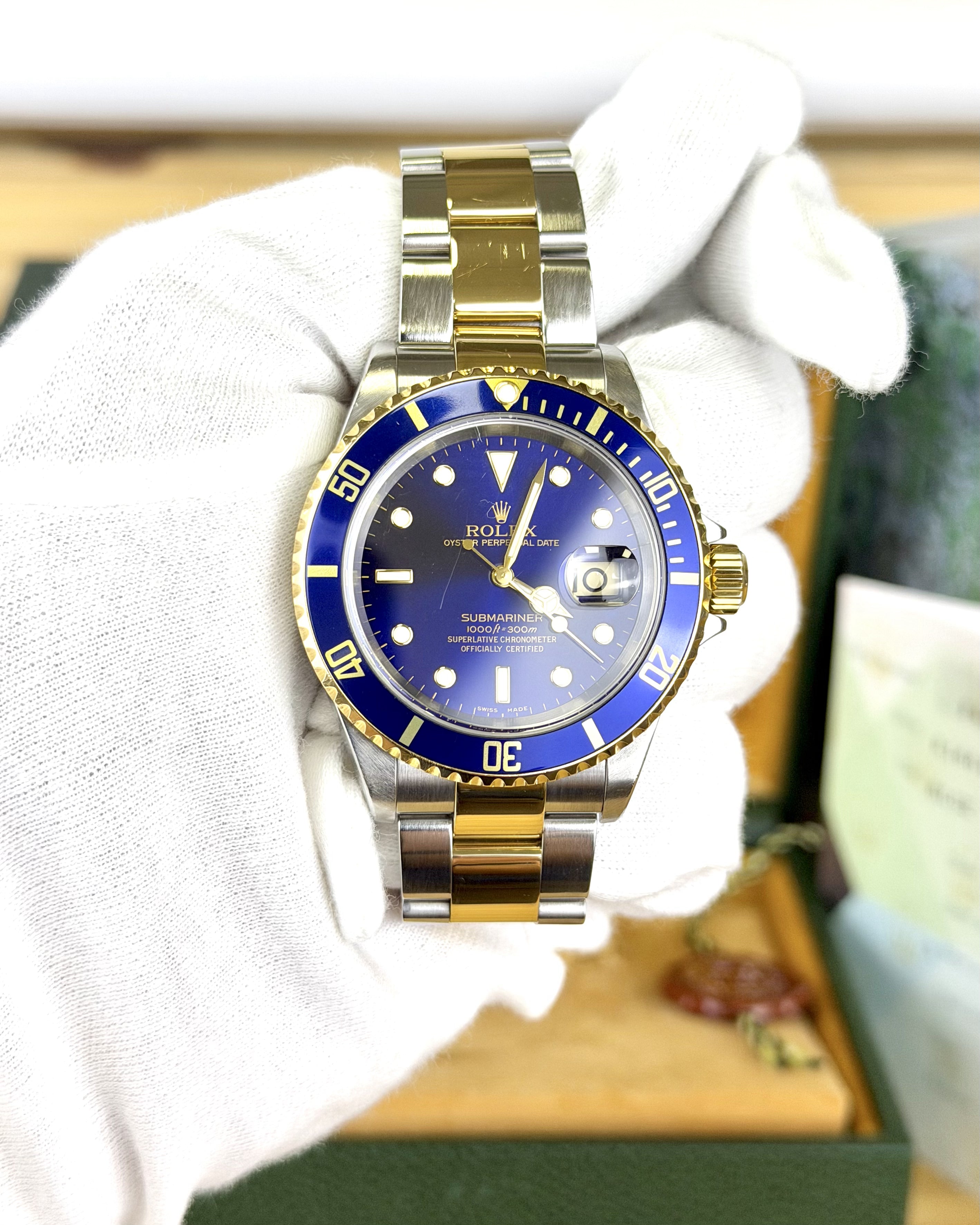 Rolex Submariner 16613 Bluesy Two Tone Stainless Steel & 18K Yellow Gold